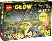 Puzzle luminos Apli Kids - Dinozauri, 60 de piese, cu poster