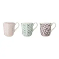 Set de 3 căni din gresie ceramică Bloomingville Maya, 360 ml