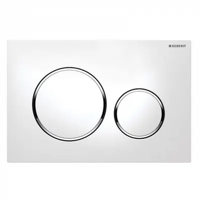 Clapeta de actionare Geberit Twinline30 alb cu detalii crom