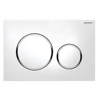 Clapeta de actionare Geberit Twinline30 alb cu detalii crom