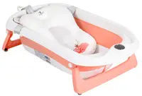 Set pliabil pentru baie pentru bebeluși Cangaroo - Balena, roz