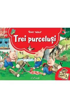 Trei purcelusi. Carte Pop-up