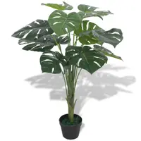 Gossi planta artificiala monstera cu ghiveci 70 cm, verde