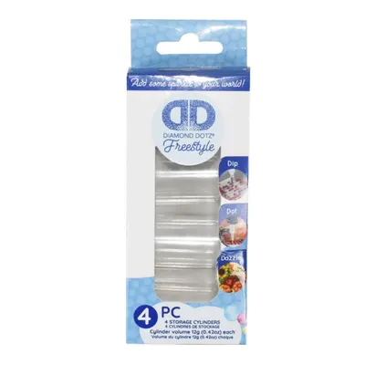 Set de 4 recipiente cilindrice pentru accesorii de artă și creație