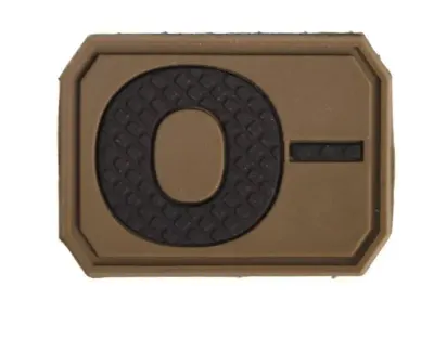 Patch grupa sanguina 0 negativ velcro PVC - Default Title
