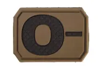 Patch grupa sanguina 0 negativ velcro PVC - Default Title