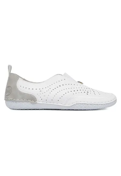 Pantofi dama - 43663-80 - piele naturala - alb