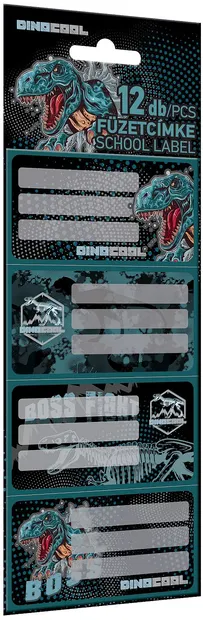 Etichete școlare Lizzy Card Dino Cool Boss - 12 buc