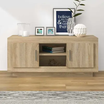 vidaXL Comodă TV, stejar sonoma, 102x35x45 cm, lemn prelucrat