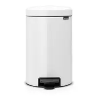 Coș de gunoi alb cu pedală din oțel 12 l NewIcon – Brabantia