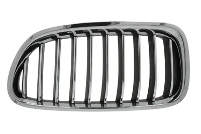 Grila radiator Stanga potrivit BMW 5 (F10), 5 (F11) 1.6-4.4 2009-2017 pana in 2017 - (crom/negru)