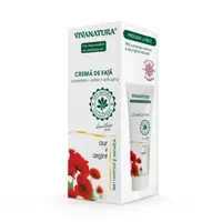 Cremă de Față cu Aur și Argint Pentru Ten Normal și Sensibil, 75ml | Vivanatura
