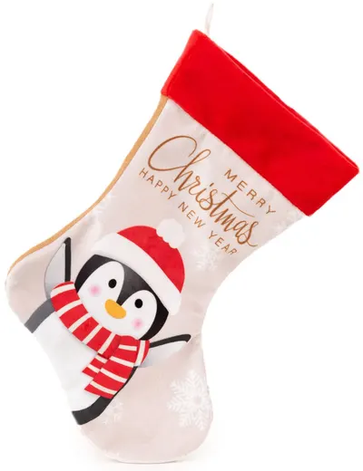 Ciorap de Crăciun Amek Toys - Pinguin, 28 cm