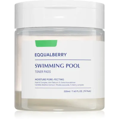 EQQUALBERRY Swimming Pool Toner Pads tampoane exfoliante cu efect de hidratare 70 buc