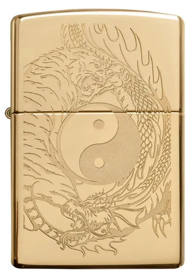 Bricheta Zippo - Tiger and Dragon Design