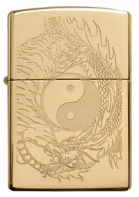 Bricheta Zippo - Tiger and Dragon Design