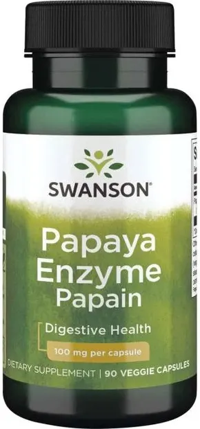 Papaya Enzyme Papain, 100 mg, 90 capsule, Swanson