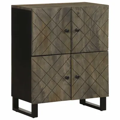 Gossi bufeta neagra 60x33x75 cm lemn masiv de mango