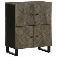 Gossi bufeta neagra 60x33x75 cm lemn masiv de mango