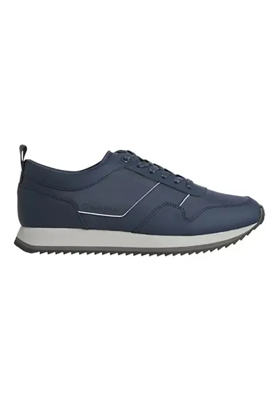 Pantofi Low Top Lace Up Mix 11296 - Bleumarin