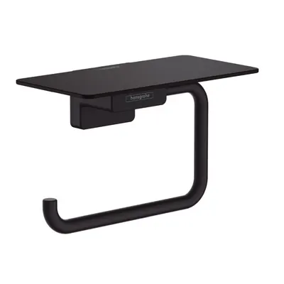 Suport hartie igienica cu polita, culoare negru mat Hansgrohe AddStoris 41772670
