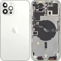 Capac Baterie Apple iPhone 12 Pro Max, Cu Carcasa Mijloc, Argintiu, Swap