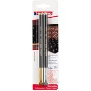 Marker Edding 1200 tip carioca, varf 1-3 mm auriu/argintiu blister