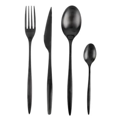 Tacâmuri negre din oțel inoxidabil 24 buc. – Orion