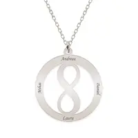 Eternity - Colier personalizat infinit in cerc din argint 925