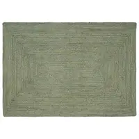 vidaXL Covor de zonă Verde măsliniu 140 x 200 cm Iută