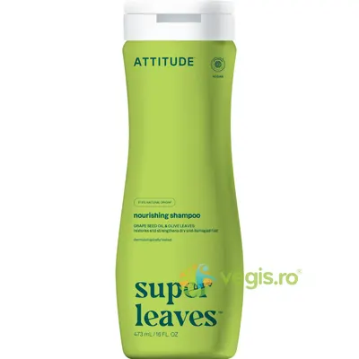Sampon pentru Hranire si Intarire cu Ulei din Seminte de Struguri Super Leaves 473ml