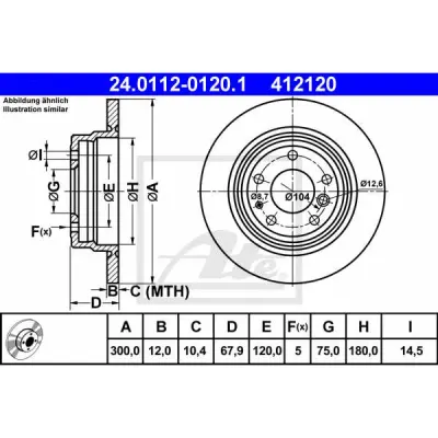 Disc frana ATE 24.0112-0120.1