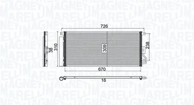 Radiator AC condensator cu uscator potrivit CHEVROLET TRAX; OPEL MOKKA MOKKA X 1.4 1.6D 1.7D 06.12