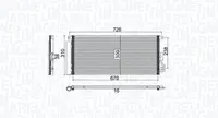 Radiator AC condensator cu uscator potrivit CHEVROLET TRAX; OPEL MOKKA MOKKA X 1.4 1.6D 1.7D 06.12