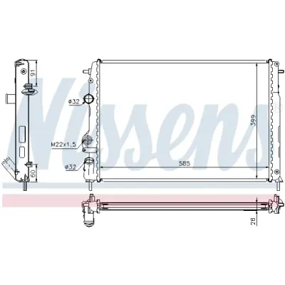 Radiator, racire motor NISSENS 63896A