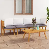 Gossi set mobilier de gradina cu perne, 4 piese, lemn masiv de acacia