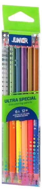 Creioane colorate Junior Ultra Special - Duble, 12 culori