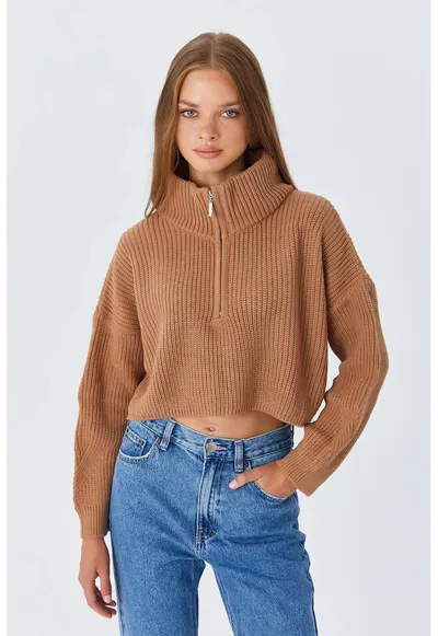 Pulover dama - Maro camel - Tricot