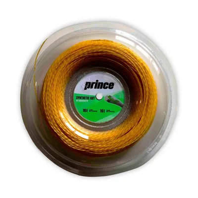 Cordaje de Raqueta Prince Syntetic Gut Duraflex 200m en color Oro-7J502070080