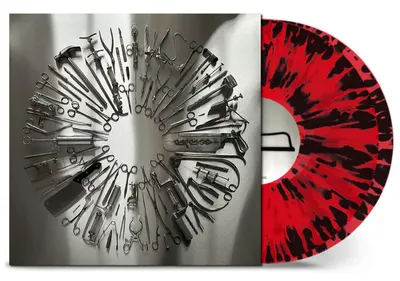Surgical Steel - Red & Black Splatter Vinyl