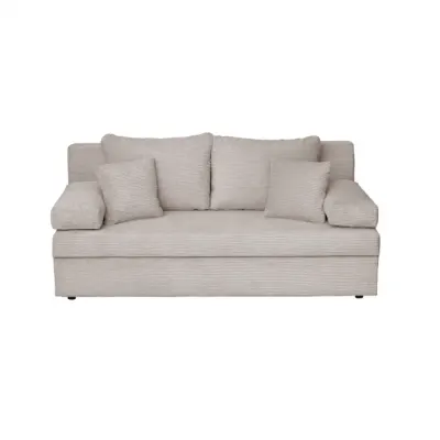 Canapea extensibila ANA LUX, 3 locuri, cu lada depozitare, bej inchis, 185x82x80 cm