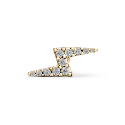 Cercel piercing din aur galben cu diamante de 0.082ct