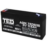 Acumulator AGM VRLA 6V 3,6A TED Battery Expert Holland A0058607