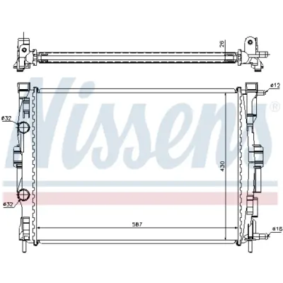 Radiator, racire motor NISSENS 63765A