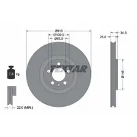 Disc frana TEXTAR 92275905