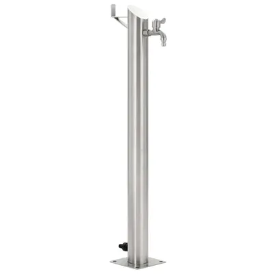 Gossi coloana de apa de gradina, 95 cm, otel inoxidabil, rotund