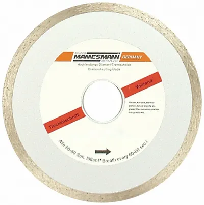 Disc diamantat continuu pentru fierastrau circular Mannesmann 1244-110, O110 mm