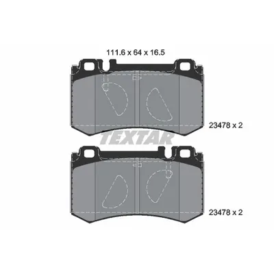 Set placute frana, frana disc TEXTAR 2347801