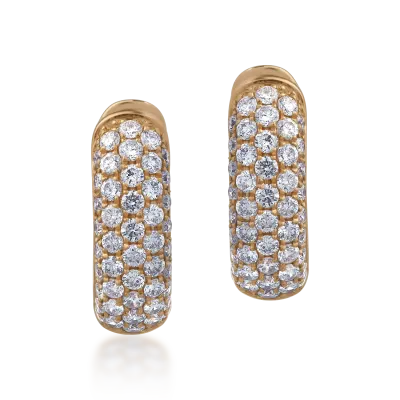 Cercei din aur galben cu diamante de 0.71ct