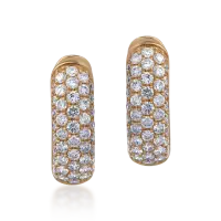 Cercei din aur galben cu diamante de 0.71ct